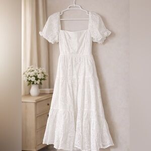Francesca's Collections White Eyelet Dress
